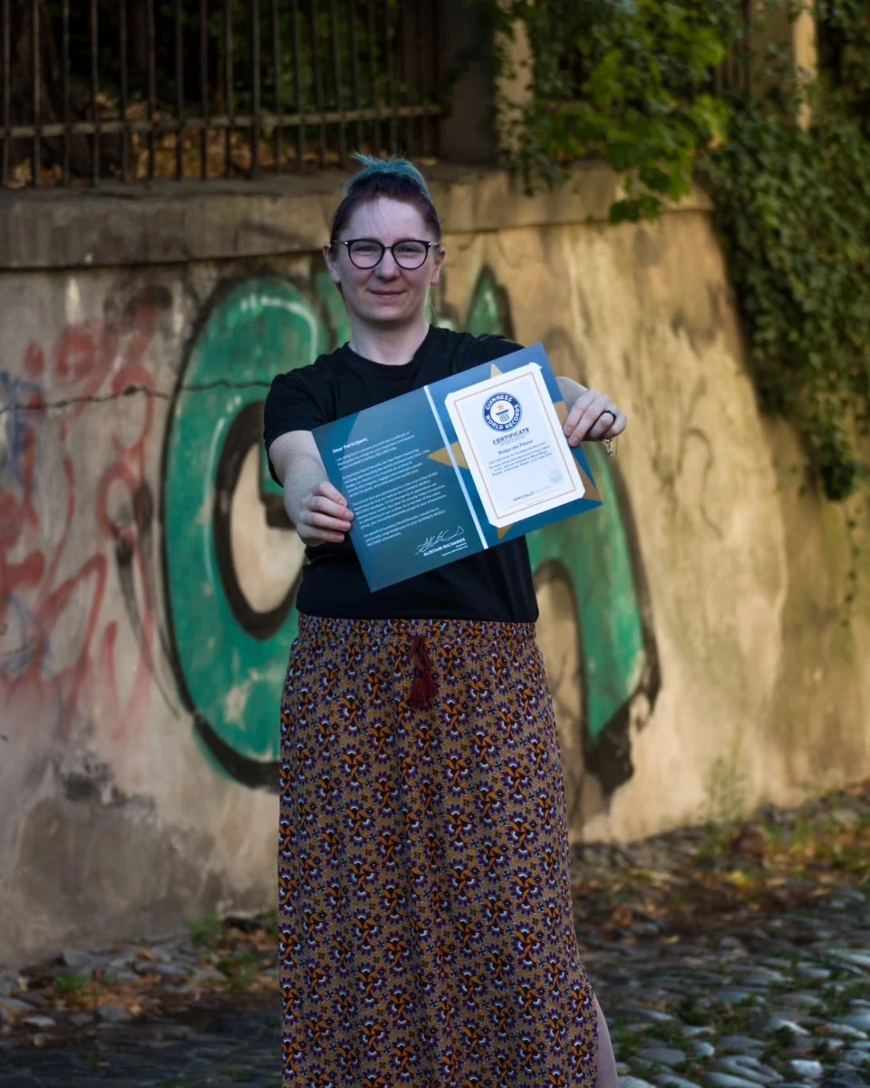 Małgorzata Panusz (Gosia), właścicielka JAMA Barbershop z certyfikatem Guinness World Records